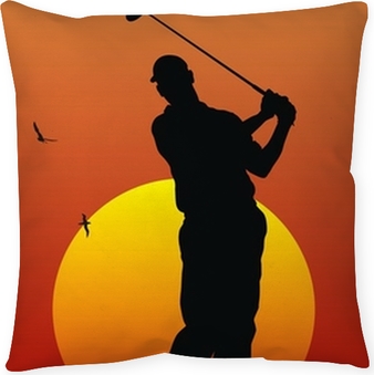 floor-pillows-abstract-vector-illustration-of-golfer